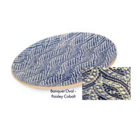 Banquet Oval | Paisley Cobalt