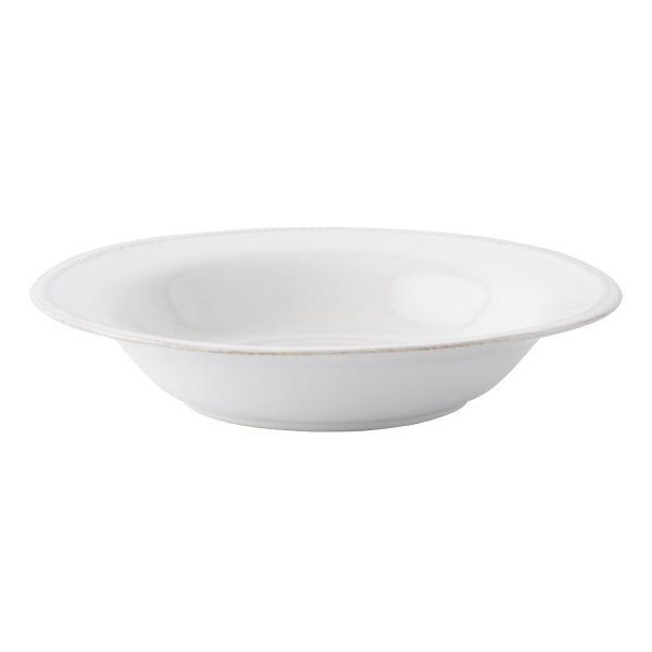 Berry and Thread Rimmed Soup Bowl | Whitewash