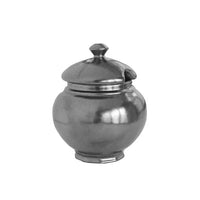 Pewter Stoneware Lidded Sugar Bowl