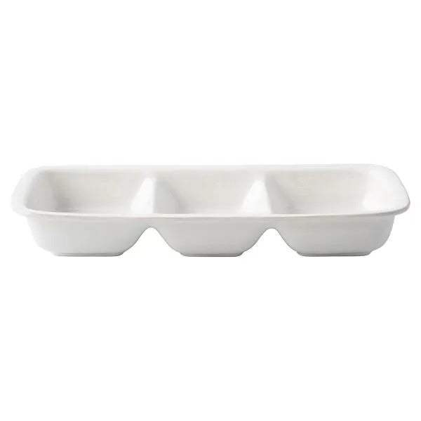 Puro Whitewash Divided Serving Dish